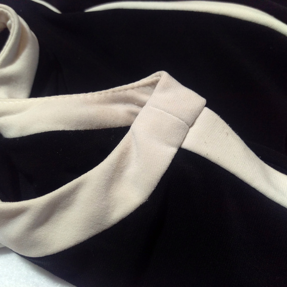 EUC Black and cream bodycon LBD dress 14 - Picture 7 of 7